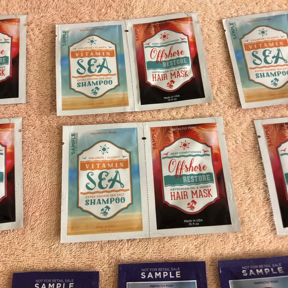 Lot of 14 Perfectly Posh Vitamin Sea Shampoo Off Shore & Enchantress Samples